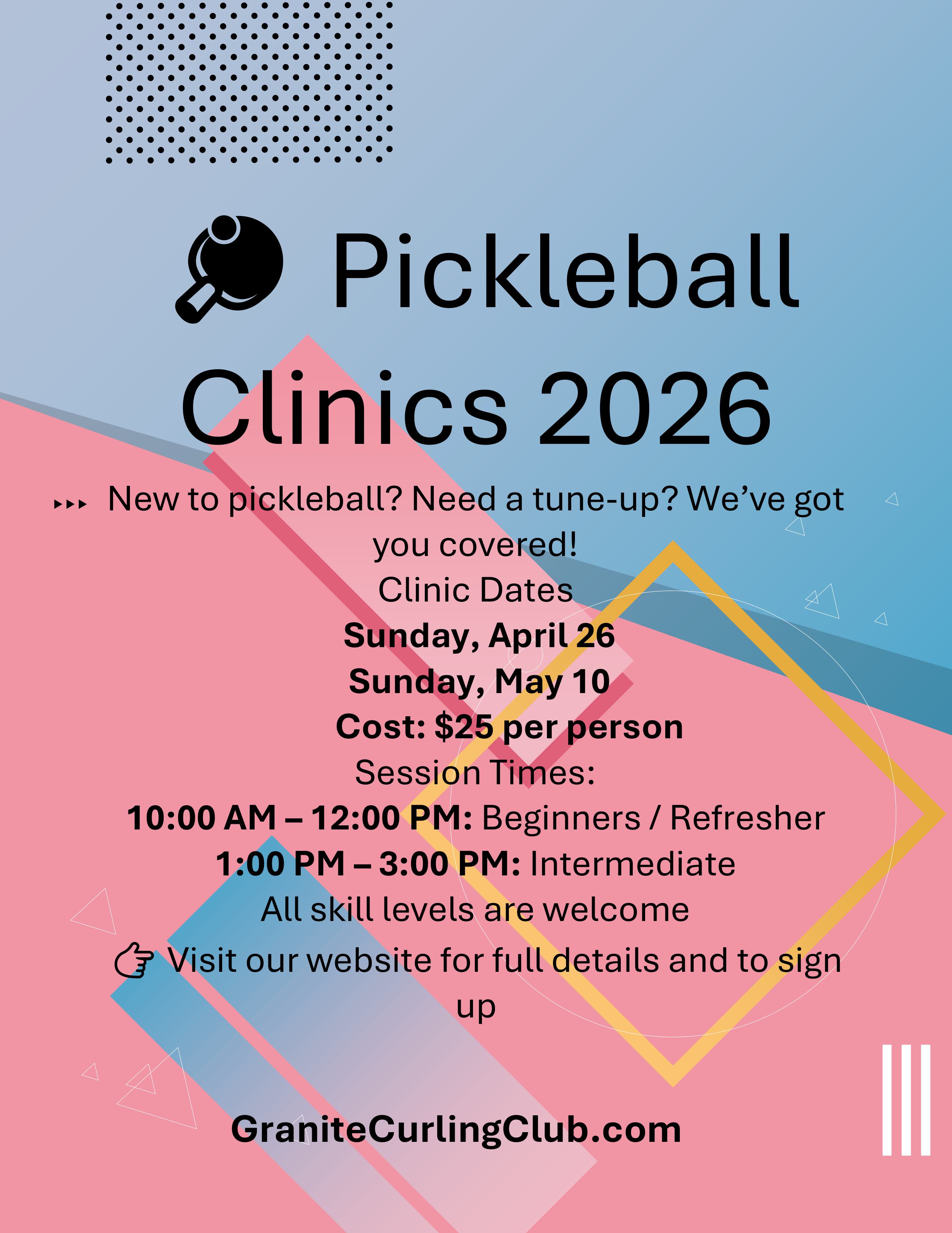 Pickleball Clinic *NEW April 26