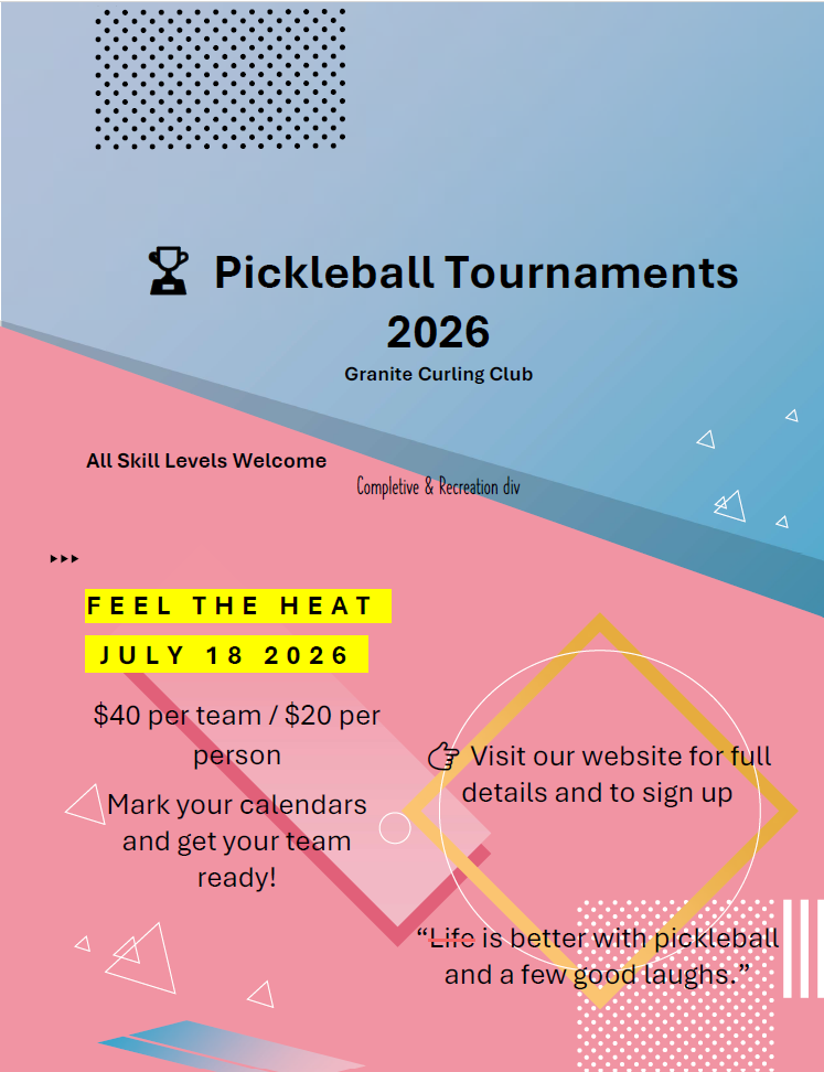 Pickleball Tournament - F E E L   T H E   H E A T   JULY 18 2026